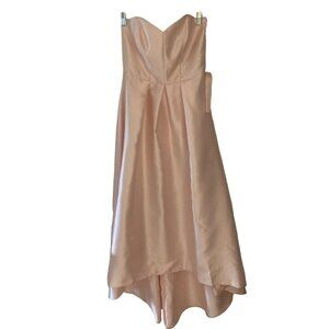 NWT  Alfred Sung Strapless High-Low Maxi Dress Soft Pink Sz 6